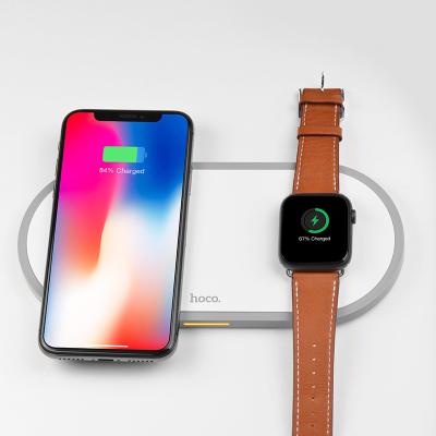 China Mobile Phone Hoco CW20 Wisdom 2 In 1 Phone Wireless Charger For IWatch for sale