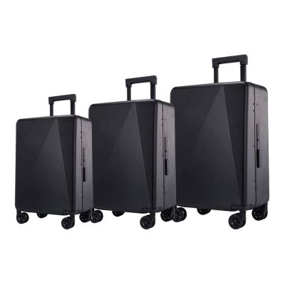 China High Quality Diamond Aluminum Frame PC Luggage Bag Student Go To School Travel Carry On Business 20 Inch Trolley Suitcase for sale