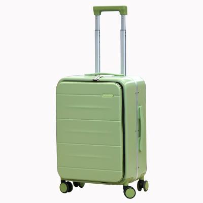 China High Quality New Fashion Wheel PC Luggage Trolley Suitcase Universal Hardside Suitcase Lightweight Business TSA Lock With Front Pocket for sale