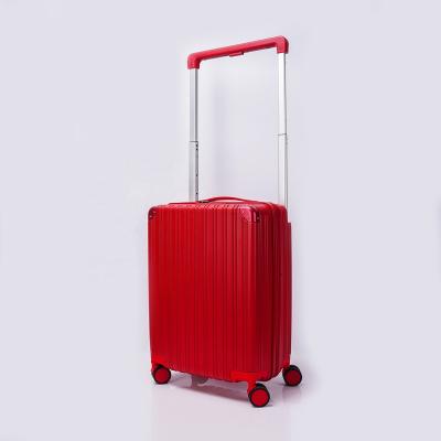 China Factory latest modern original sale design suitcase 20 inch smart checked wide luggage rod travel trolley luggage for sale