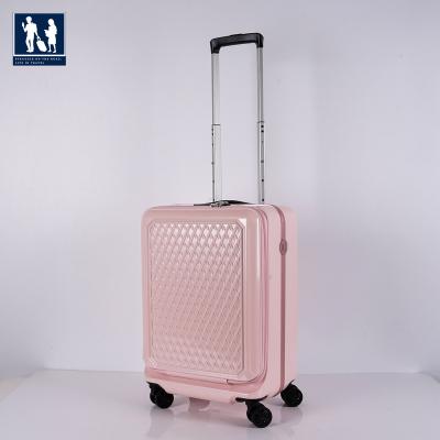 China Shell Trolley Luggage hongyue Hard Luggage Trolley Case Waterproof Aluminum Case Front Opening Luggage Bags Cases 20 Inch Cabin Luggage Trolley for sale