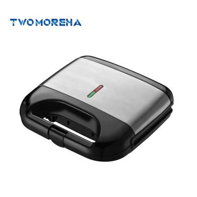 China Hotel 2 Fresh Slice Contact Housing 1 Year Warranty SS Body Sandwich Maker 2 Slices Panini Press Sandwich Maker for sale