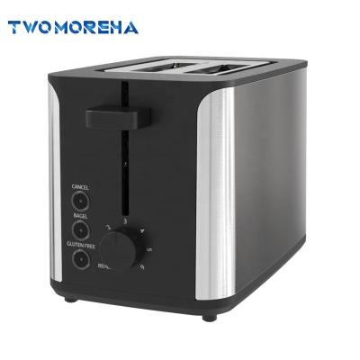 China Extra wide high level electric toaster tostadora de automatic stainless steel bread pan hotel toaster 2 side slice side slot for sale