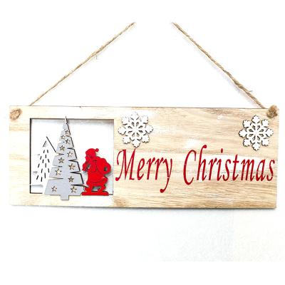 China Decoration Christmas Wall Hanging Wooden Sign Home Decoration for sale