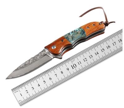 China Non-variable VG-10 handle with Damascus steel blade folding pocket knife sale for sale