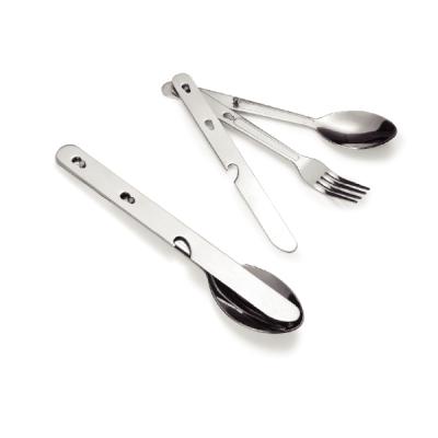 China Sustainable Silverware Travel Camping Cutlery Set Eco-Friendly for sale