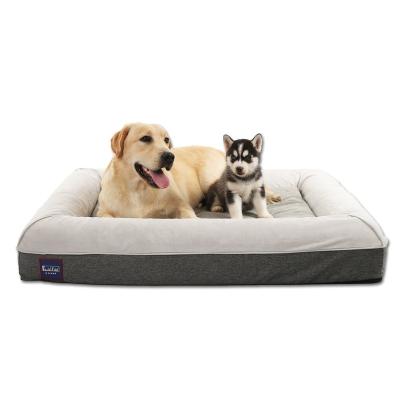 China Travel Laifug dropshipping Orthopedic Memory Foam Raised Cradle Comfort Dog Pet Bed for sale