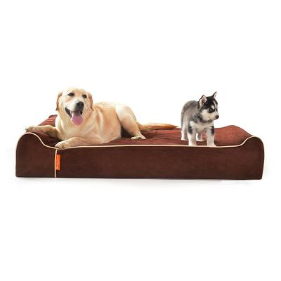 China Laifug Wholesale Orthopedic Travel Memory Foam Extra Large Dog Bed Pillow With Durable Removable Washable Cover for sale