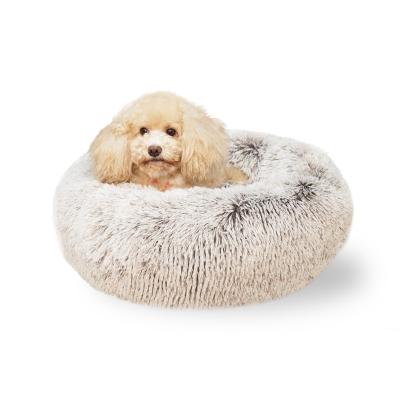 China Soft Dog Bed Travel Laifug Plush Soothing Donut, Improved Sleep, Machine Washable, Non-slip Bottom for sale