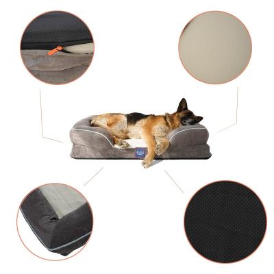 China Travel Laifug dropshipping Removable Washable Cover For Sofa Pet Large Dog Bed Luxury Memory Foam for sale