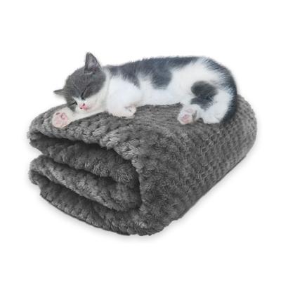 China Laifug Pet Travel Soft Warm Fleece Mat Blanket Waterproof Throw Cheap Wholesale Premium Plush Fluffy For Cat And Dog for sale