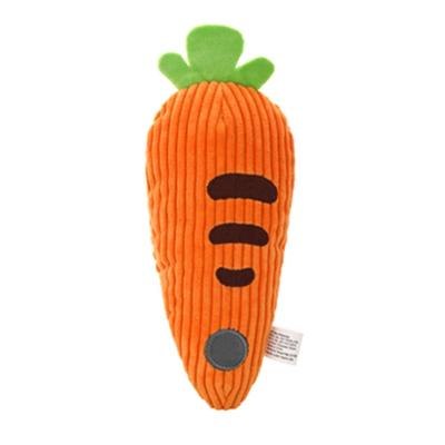 China Dog Toys Laifug dropshipping Custom Stuffed Toy Carrot Dog Chew Dog Squeaky Dog Toy for sale