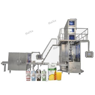 China 200ml 500ml 1L Automatic Food Mineral Water Whiskey Wine Cocktail Juice UHT Paper Carton Filling Machine Production Line for sale