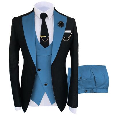 China High Quality Terno Masculino Terno Masculino High Quality Formal Men's Wedding Prom Lapel Set 3 Pcs Parride Wedding Two Piece Suit for sale