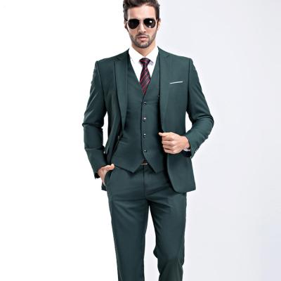 China 3 Piece Anti-Shrink Slim Fit Army Green Mens Suit Party Daily Prom Tuxedo Mens Casual Suits Wedding Suit for sale