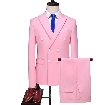 China Wholesale High Quality Anti Shrink Italian Mens Suits Custom Made Mens Wedding Suits 2 Pieces Mens Double Breasted Suits for sale