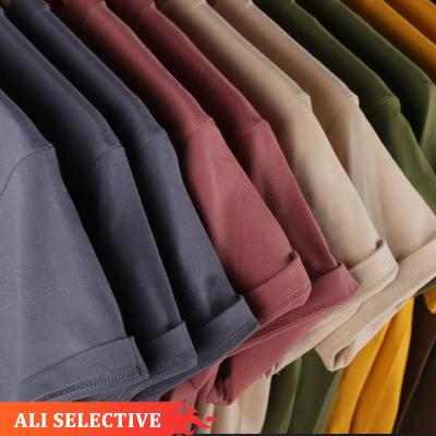 China OEM 230g Anti-Wrinkle OEM 230g Low Quality Cotton Solid Color White Solid Color Men's T-shirt 100% Plus Size Unisex Tshir for sale