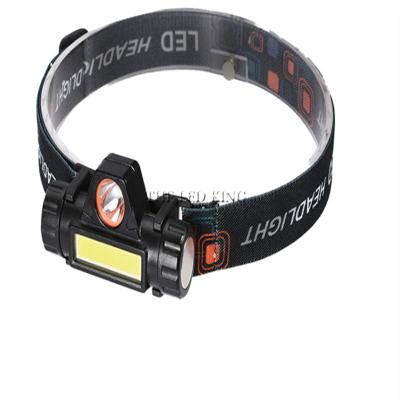 China LED Headlight Sensor Camping Headlamp With Built-in Battery Flashlight USB Rechargeable Head Lamp Torch 5 