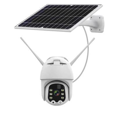 China Face Detection 1080p Outdoor Solar 4g Ptz Camera With Sim Card Tuya Wifi P2P CCTV Camera Security Camera System For Home Radio for sale