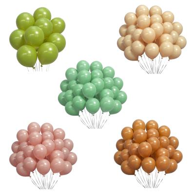 China New Latest Retro Matte Coffee Colors Vintage Green Blue Pink Latex Balloons 10 Inch Latex Balloons For Wedding Party Decorations for sale