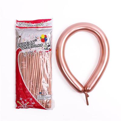 China 2021 Long Balloon, Party Decoration Factory Wholesale 260 Metal Latex DIY Weaving Decoration Magic Christmas Party for sale