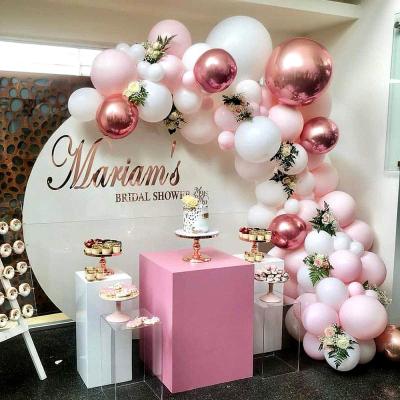 China Beauty Decorations Rose Gold Confetti Balloon Set Garland Kit Balloon Arch for Wedding Birthday Party Decorations for sale