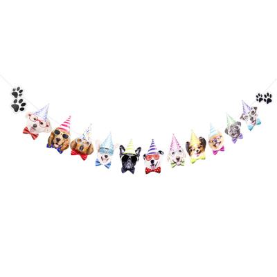 China Hot Beauty Decorations Dog Party Banner Amazon Pet Birthday Props Decoration for sale