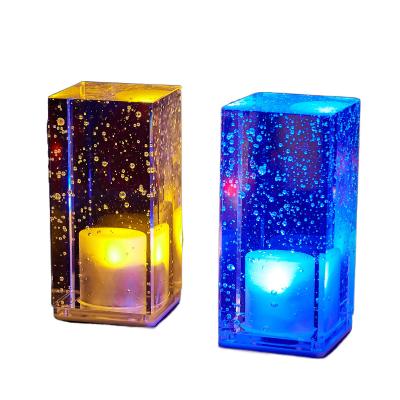 China Modern Rechargeable Bar Table LED Atmosphere Small Night Lamp Restaurant Cafe Bar for sale