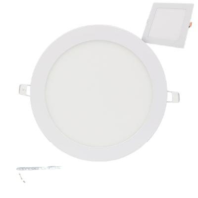 China Outdoor Mounted Ultrathin Lamp 18W 24W LED Panel Light Two Color Kitchen Downlight Included Square Round Panel Light for sale