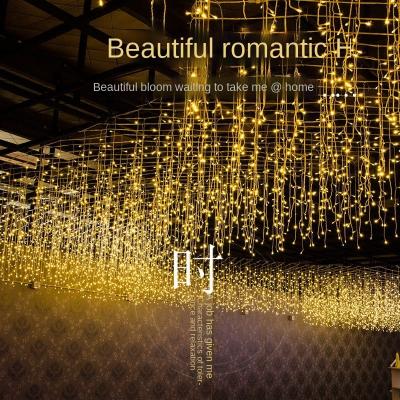 China Garden LED Ice Strip Light Curtain Light Outdoor Festival Colored Lantern Flashing String Starry Decorative String Lights for sale