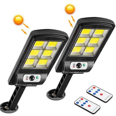 China 128 COB Emergency Large Street Light Solar Led Remote Control Garden Light Outdoor Solar Waterproof Infrared Motion Sensor Sensor Light for sale