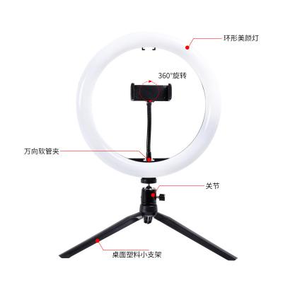 China Ring Live Streaming Beauty Soft Light 10 Inch Modern LED Sufficiency Light Remote Control Lamp With Stand for sale