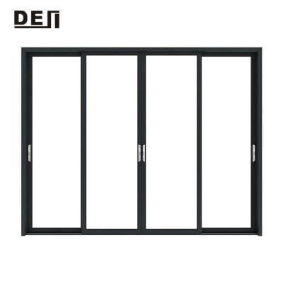 China Single Slim Frame Design Modern German Style Contract Double Glazed Interior Or Exterior Glass Plate Door for sale