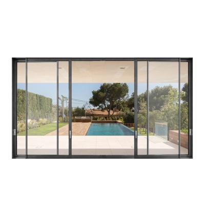 China Heat Anti-Theft Insulation Double Burglar Proof Aluminum Glass Sliding Door for sale