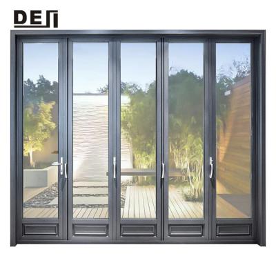 China Contemporary Thermal Soundproof Aluminum Frame Folding Sound Insulation Residential Isolation Door for sale