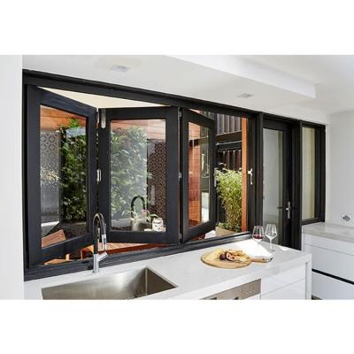 China Latest Design Double Glazing Aluminum Folding Bi-Fold / Bifold Windows / Accordion / Folding for sale