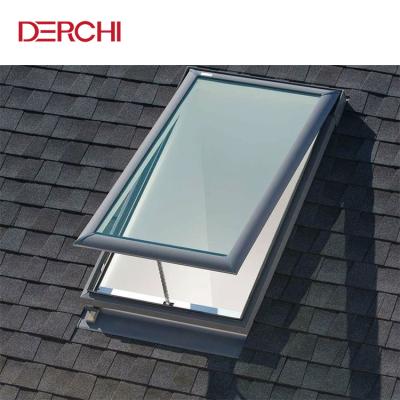 China Automatic Modern Electric Sunroof Laminated Glass Skylight Roof Aluminum Windows for sale