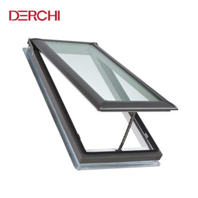 China Swing Auto Control Custom Electric Aluminum Glass Skylight Roof Window for sale