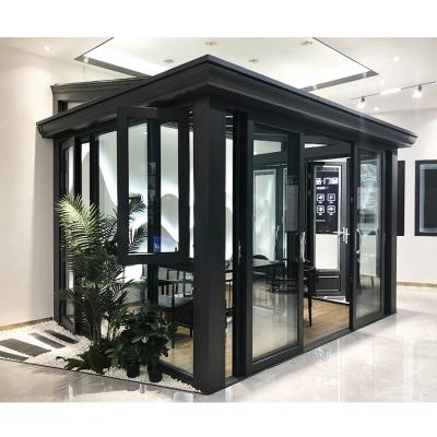 China Outdoor Aluminum Winter Garden Room Customized Modern Glass Sunrooms for sale