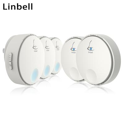 China Modern Linbell G2 wireless mp3 doorbell relay ringtone siren UK plug with 2 transmitters and 3 receivers for sale