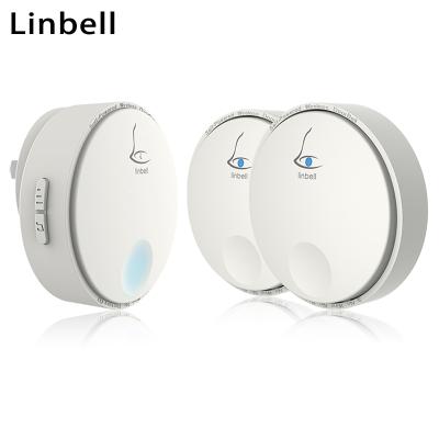 China Modern Waterproof Doorbell Switch Linbell G2 Door Bell Shocking USA Socket with 2 Transmitter and 1 Receiver for sale