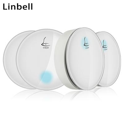 China Modern Linbell G3 4 Types Apartment Jingle Knock Door Calling Bell US Plug with 2 Transmitter and 2 Receiver for sale