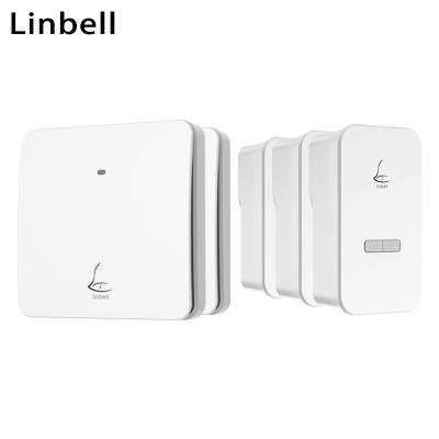 China Modern Linbell M2L Doorbell Push Button Switch Garden Gate Bell USA Plug with 2 Transmitter and 3 Receiver for sale