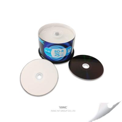 China Free Sample Factory Price A+ 10X Grade Single Layer BD 50GB Cake Box Printable Empty Blue Ray BD-R Discs for sale