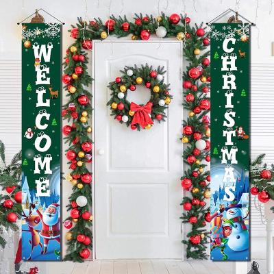 China Posted On Exterior Door Christmas Decorations For Home Merry Christmas Banner for sale