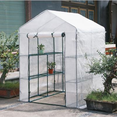 China Easily Assembled Garden Greenhouse 143x143x195cm Walk-In Flower And Fleshy Cold And Rainproof Greenhouse Winter Insulation Cover for sale