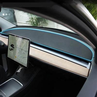 China No Model Creeaes Dashboard Protective Sunshade Mat Light Proof Car Dashboard Dustproof Anti-skid Cover For Tesla Model 3 Y Model for sale