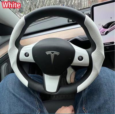 China Car Accessories Creease Sports Steering Wheel Inner Anti-Slip Protector Steering Wheel Cover for Tesla Model 3/y for sale