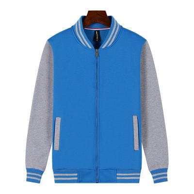 China Breathable cashmere coveralls printed lettering logo thick jacket to do embroidery patchwork zipper hoodie baseball jacket for sale