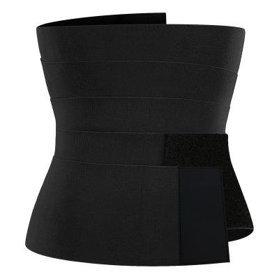 China Sustainable High Elastic Custom Body Belly Shaper Logo Belt Wrap Waist Trainer For Women for sale